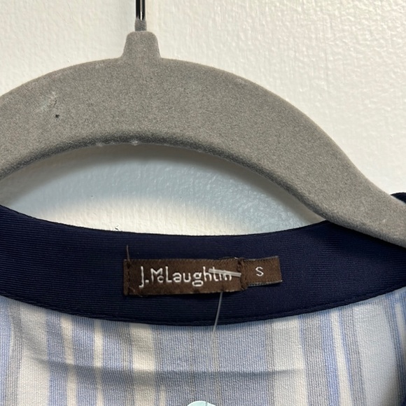 J. McLaughlin Biscayne Dress Nautical Blue Navy Crackle Size small - Picture 5 of 5